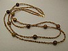 2 Strand Petrified Wood & Pearl Necklace